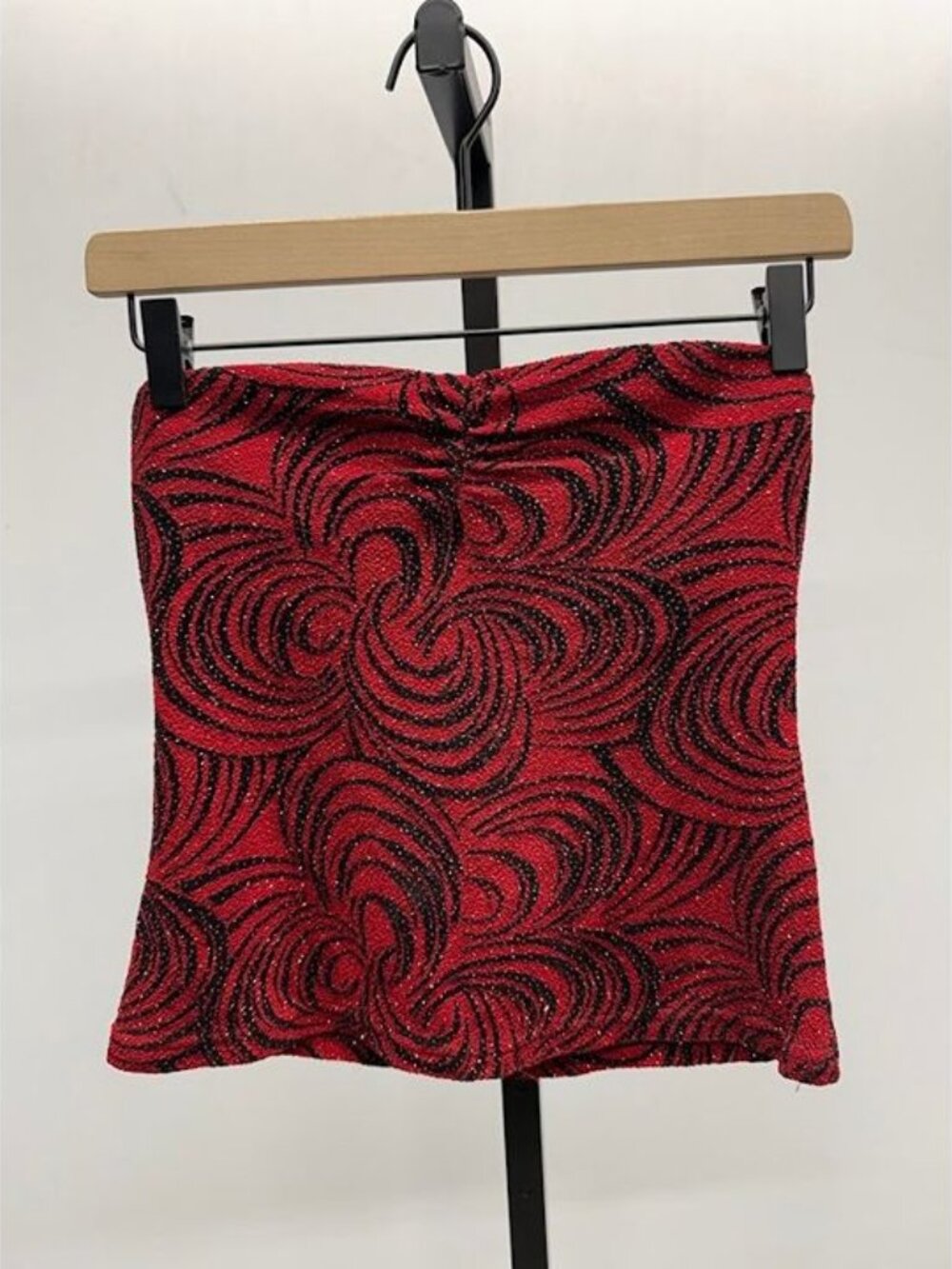 Byer Too Vintage Y2K Strapless Metallic Swirl Tube Top